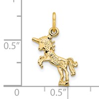 10K Yellow Gold Unicorn Charm view 3