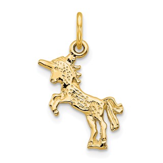 Gold Polished Unicorn Pendants