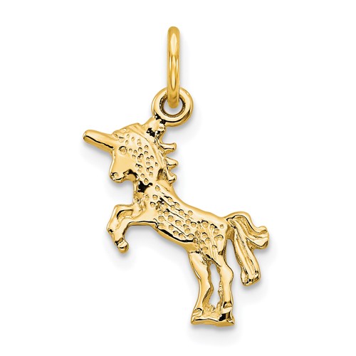 10K Yellow Gold Unicorn Charm