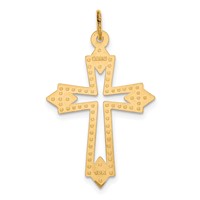 10K Yellow Gold Cut-out Cross Charm view 4