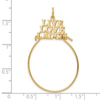 10K Yellow Gold Live Love Laugh Charm Holder view 3