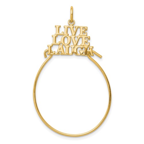 10K Yellow Gold Live Love Laugh Charm Holder