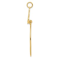 10K Yellow Gold 5-Hearts Charm Holder view 2