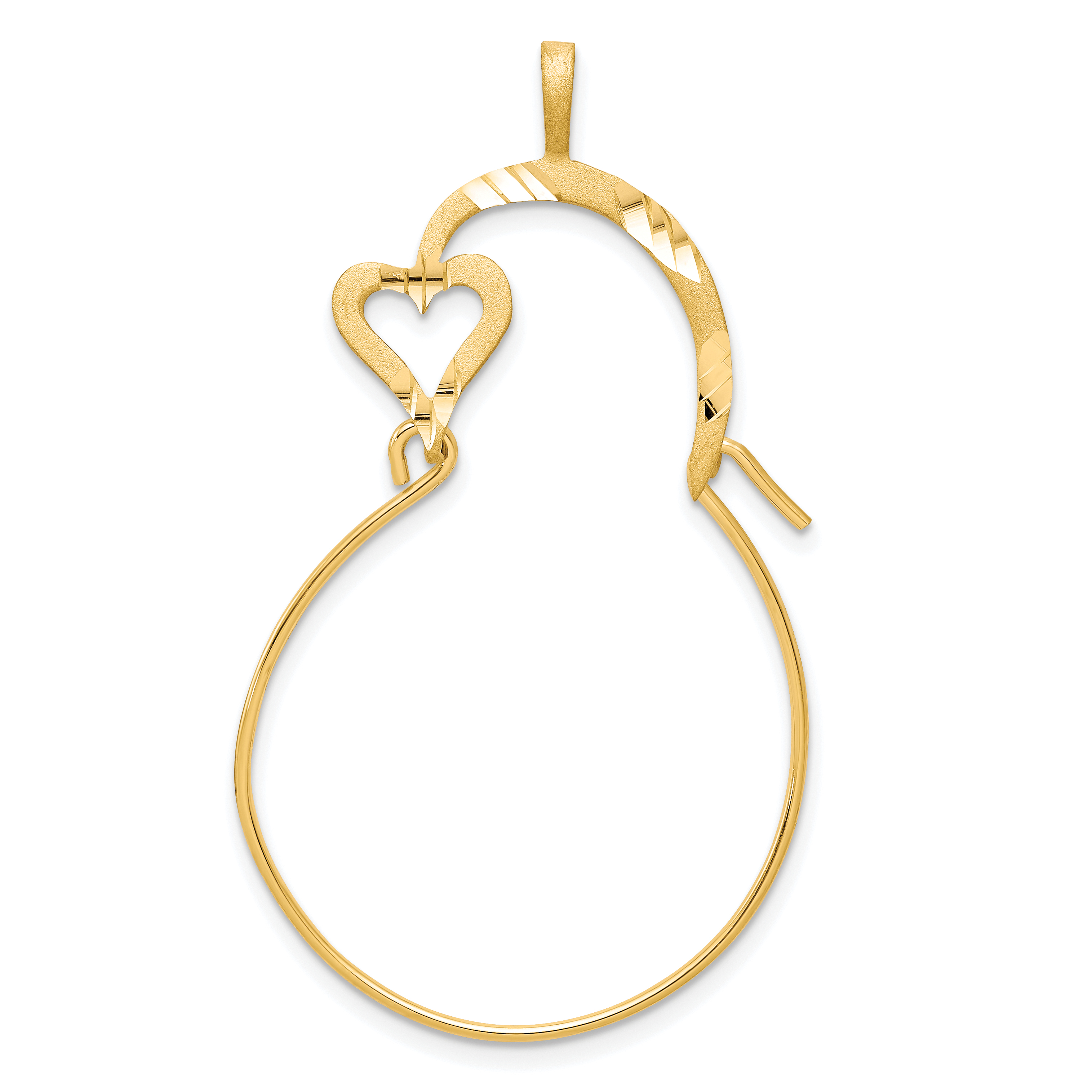 10k Small Heart Charm Holder (10C686)