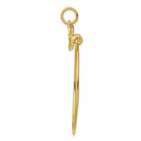 10K Yellow Gold Double Heart Charm Holder view 2