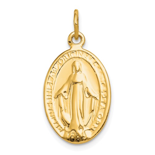 10K Yellow Gold Oval Miraculous Medal