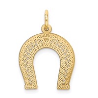 10K Yellow Gold Diamond-cut Horseshoe Charm view 4