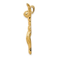 10K Yellow Gold Solid Polished Corpus Pendant view 2