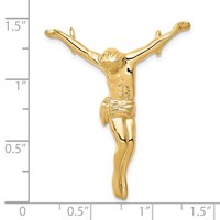 10K Yellow Gold Solid Polished Corpus Pendant view 3