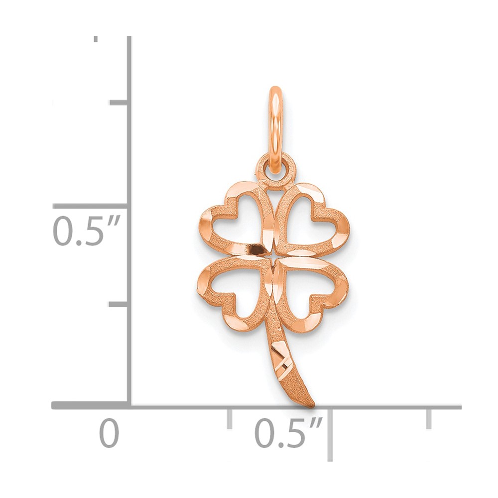 10k Rose Gold Four Leaf Clover Pendant (10C720R)