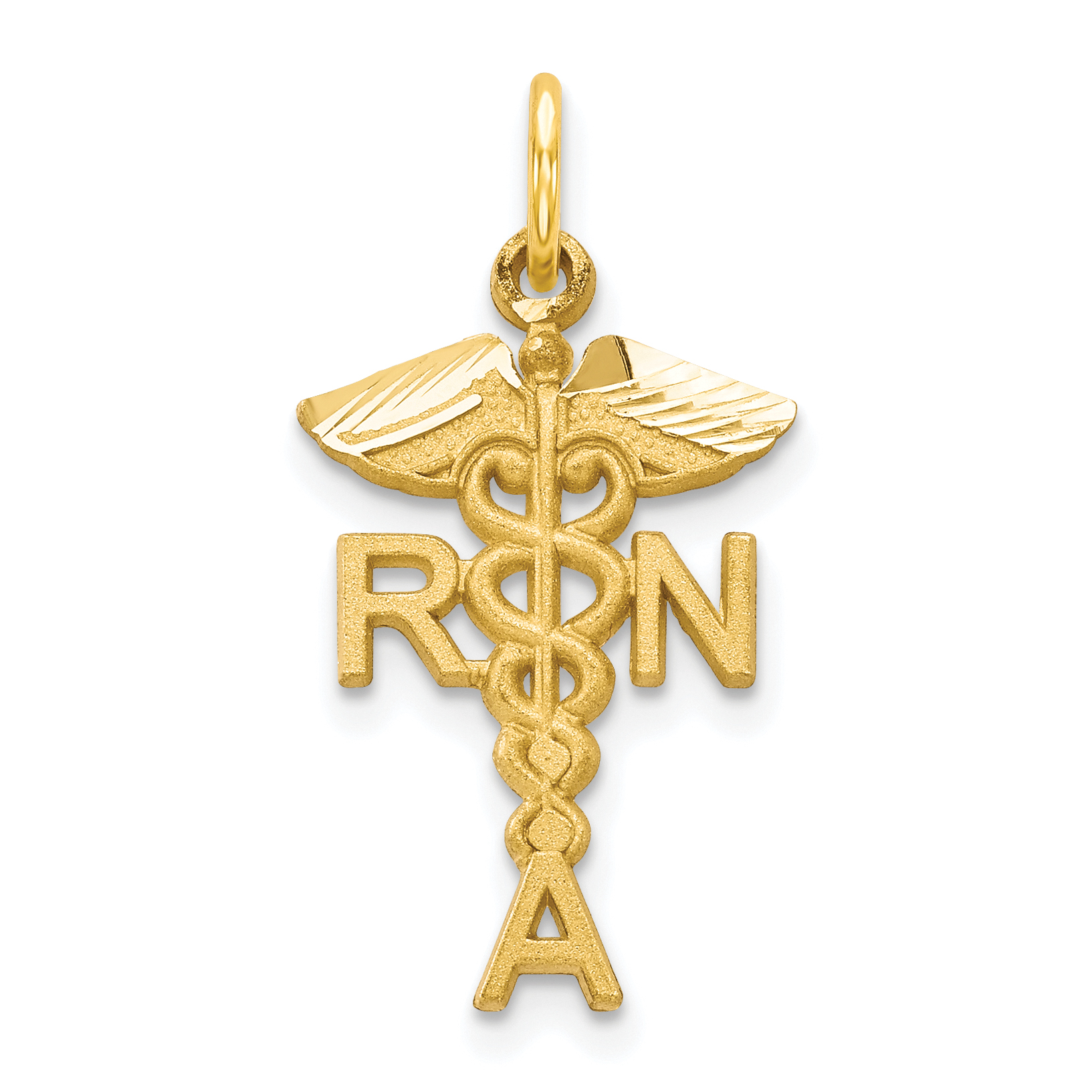 10k Solid Registered Nurse Charm (10C743)