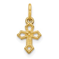 10K Mini Cross Charm view 1