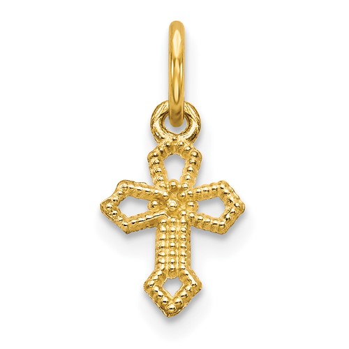 10K Yellow Gold Mini Cross Charm