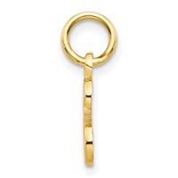 10K Small Script Initial E Charm view 2