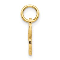 10K Yellow Gold Small Script Initial H Charm view 2