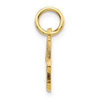 10K Yellow Gold Small Script Initial J Charm view 2