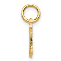 10K Yellow Gold Small Script Initial N Charm view 2