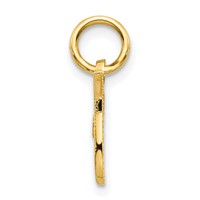 10K Yellow Gold Small Script Initial T Charm view 2