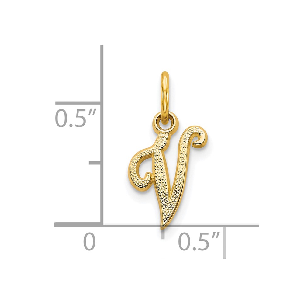 10k Initial V Charm (10C763V)
