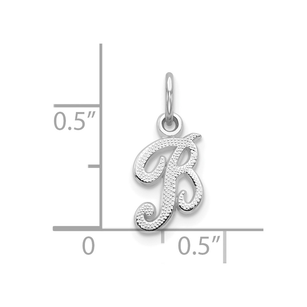 10k White Gold Initial B Charm (10C763WB)