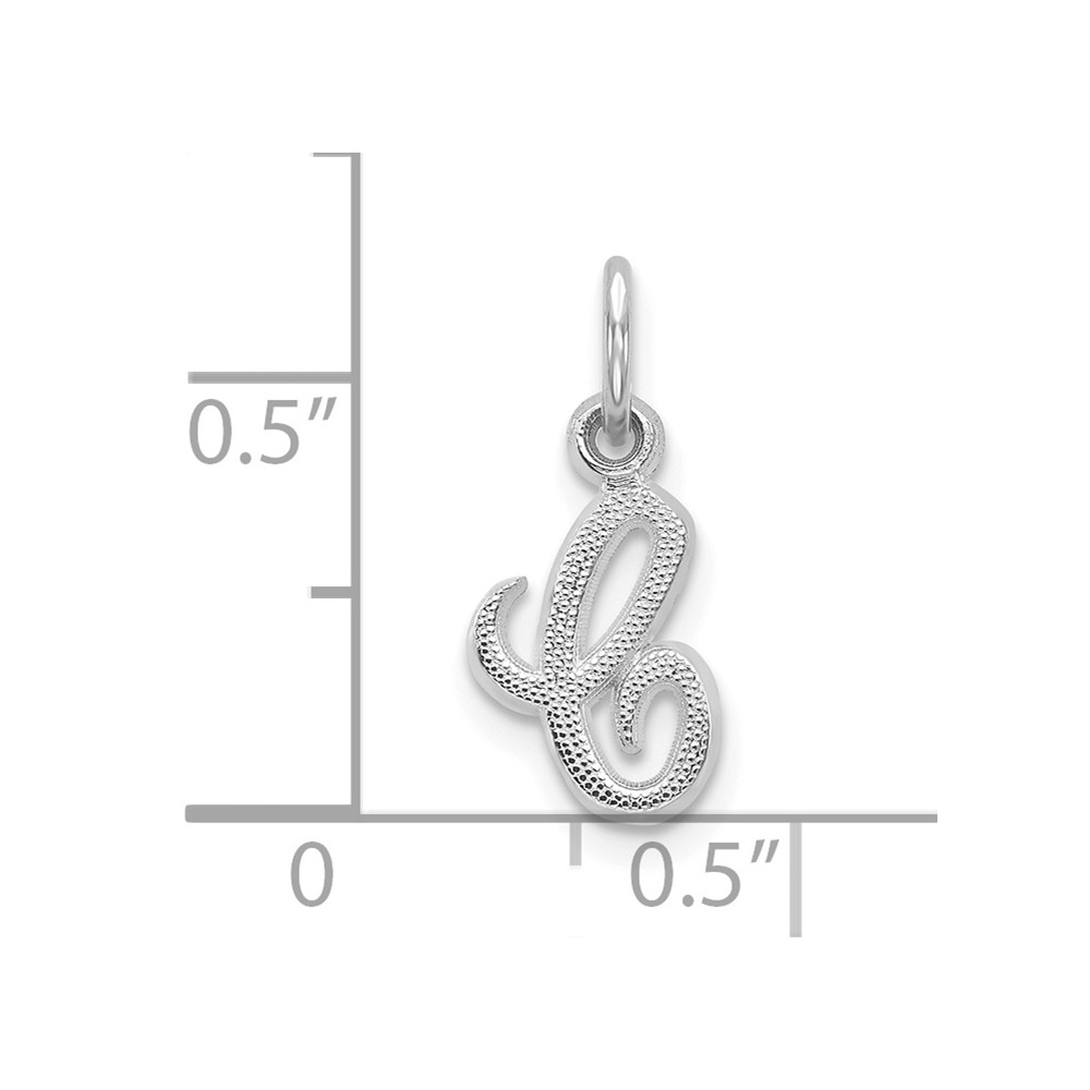 10k White Gold Initial C Charm (10C763WC)