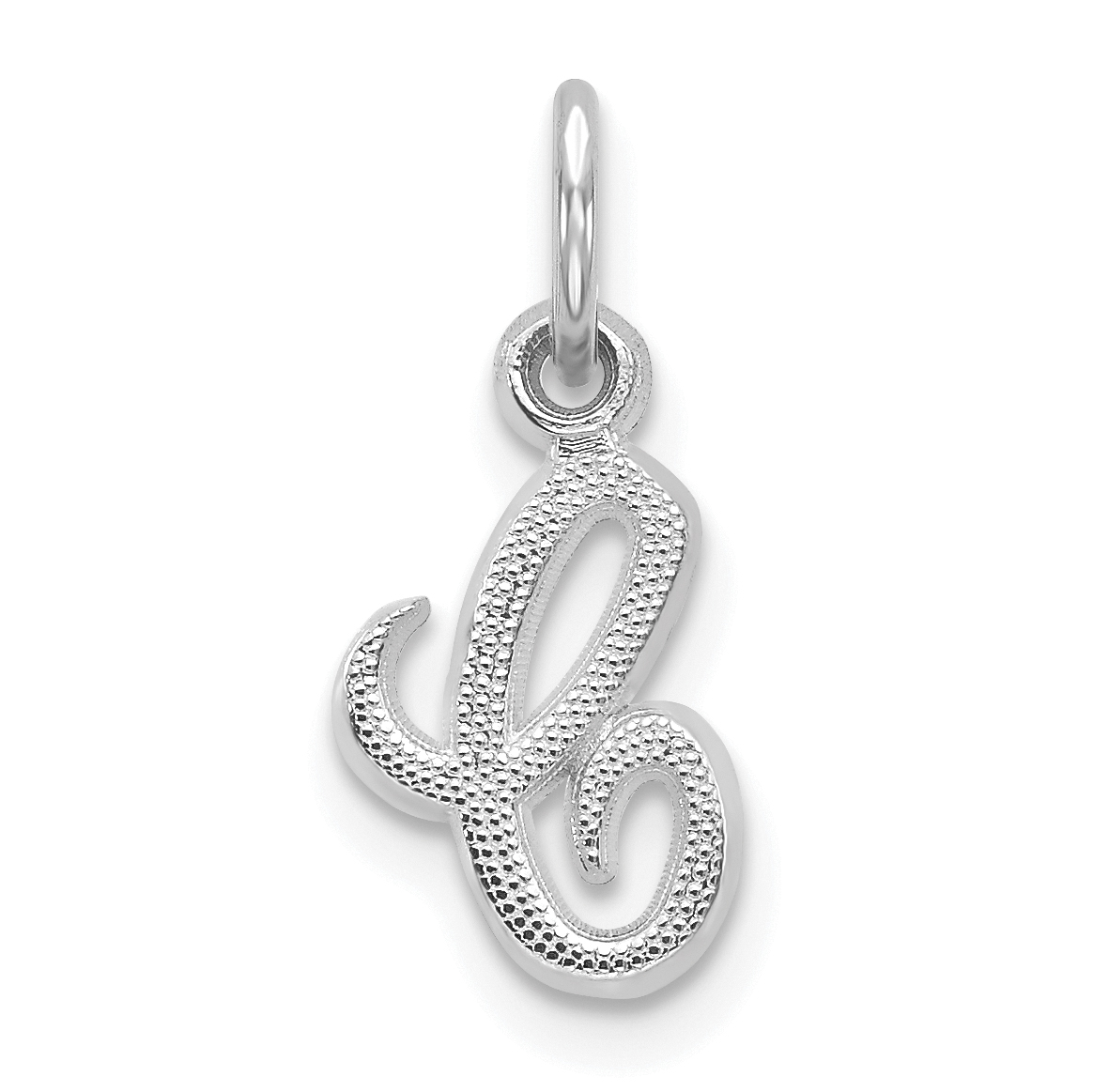 10k White Gold Initial C Charm (10C763WC)