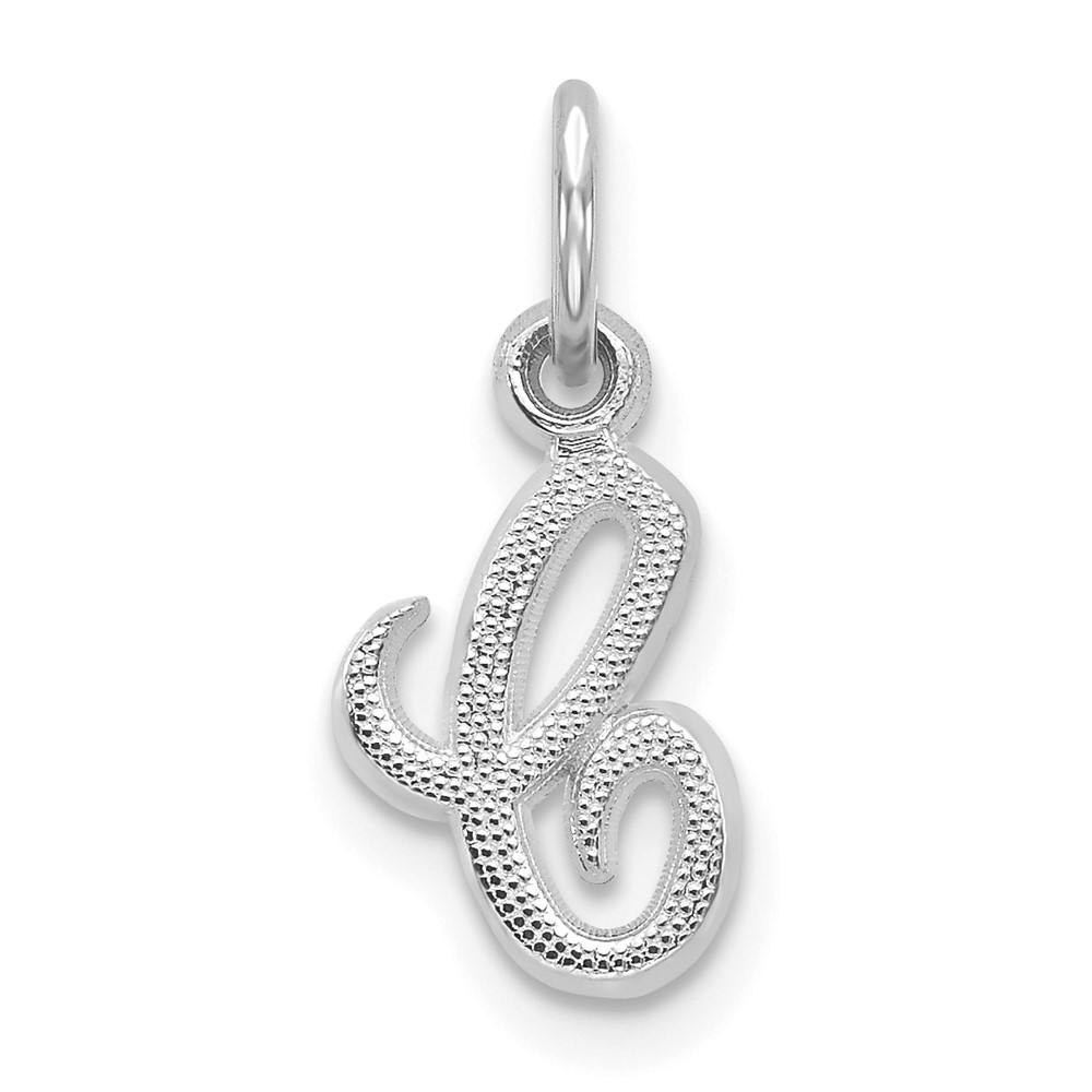 10k White Gold Initial C Charm (10C763WC)