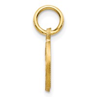 10K Yellow Gold Small Diamond-cut Initial D Charm view 2
