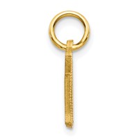 10K Yellow Gold Small Diamond-cut Initial G Charm view 2