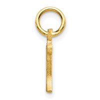 10K Yellow Gold Small Diamond-cut Initial H Charm view 2