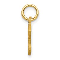 10K Yellow Gold Small Diamond-cut Initial K Charm view 2