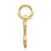 10K Yellow Gold Small Diamond-cut Initial L Charm view 2