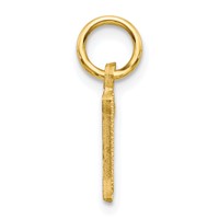 10K Yellow Gold Small Diamond-cut Initial M Charm view 2