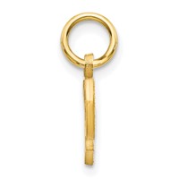 10K Yellow Gold Small Diamond-cut Initial P Charm view 2