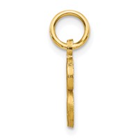 10K Yellow Gold Small Diamond-cut Initial S Charm view 2