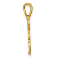 10K Satin Diamond-cut Initial a Charm view 2