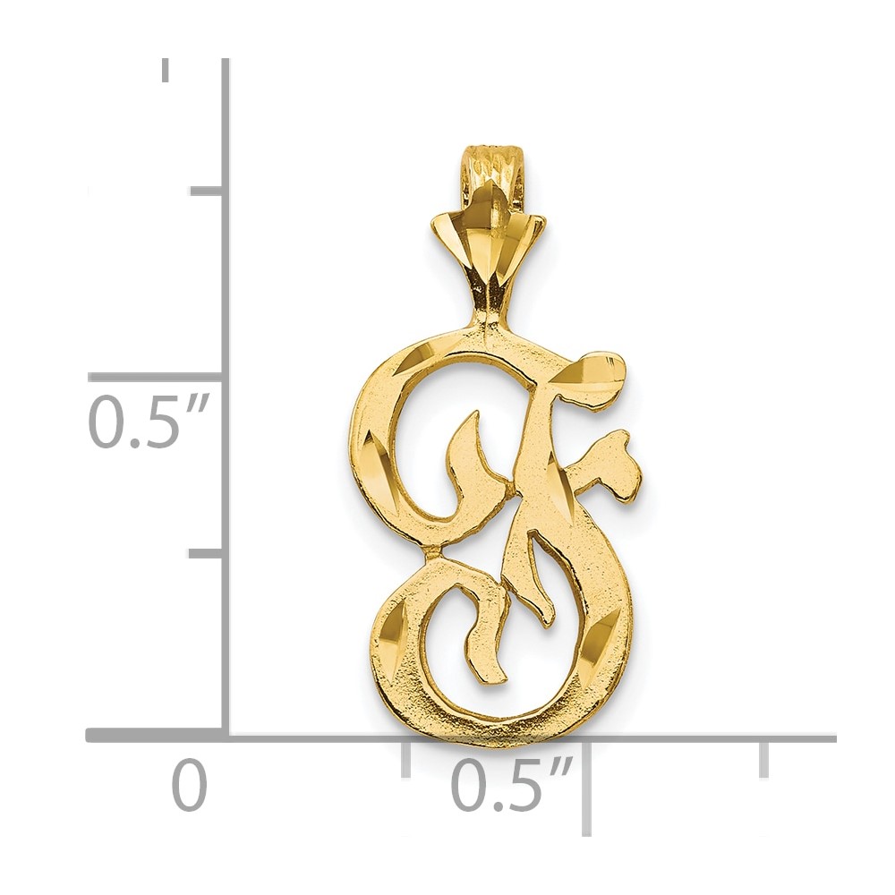 10k Initial F Pendant (10C767F)