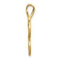 10K Satin Diamond-cut Initial S Pendant view 2