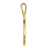 10K Satin Diamond-cut Initial T Pendant view 2