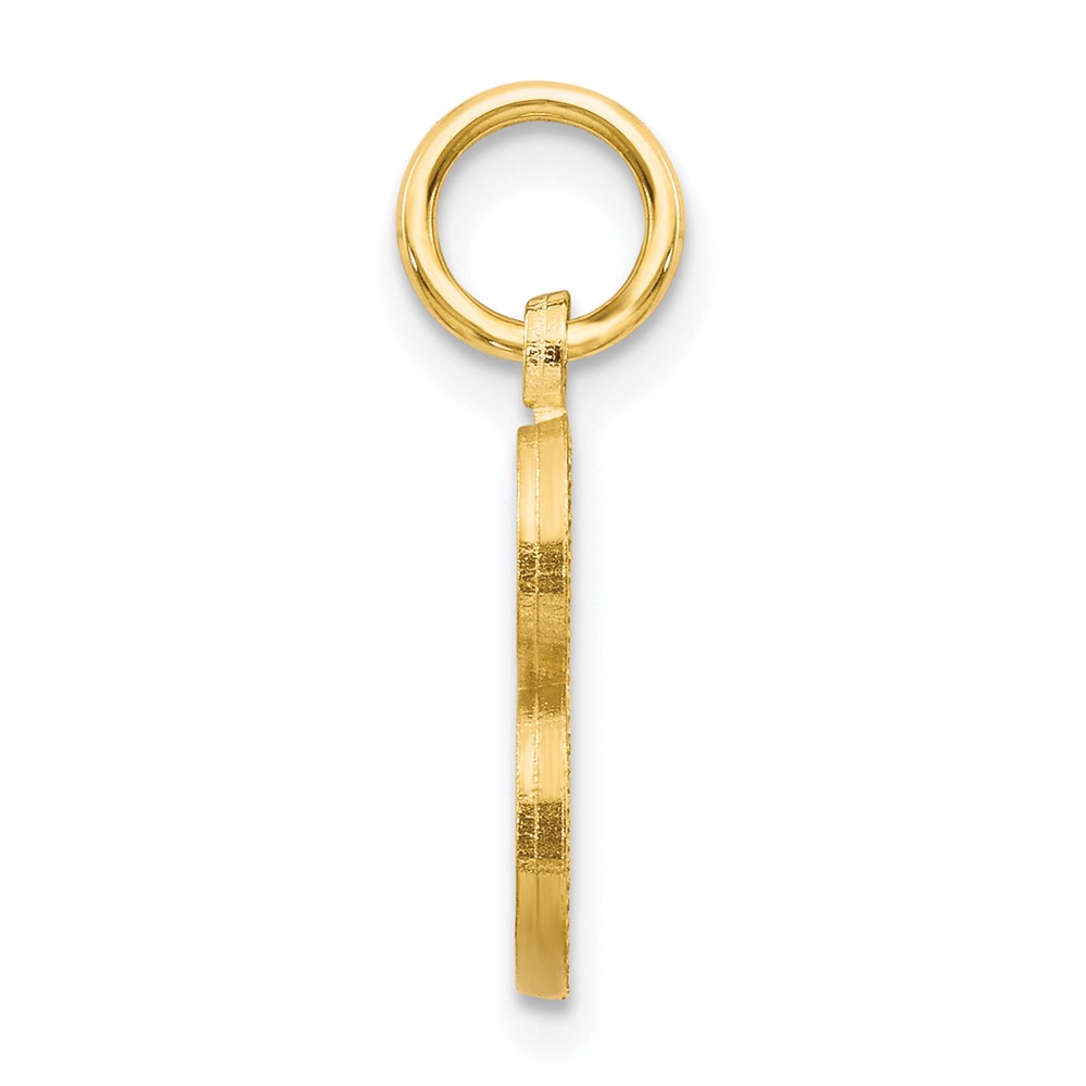 10K Satin Diamond-cut Initial B Charm (10C768B)
