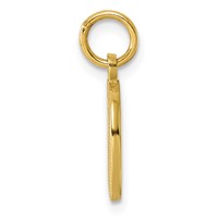 10K Satin Diamond-cut Block Initial G Charm view 2