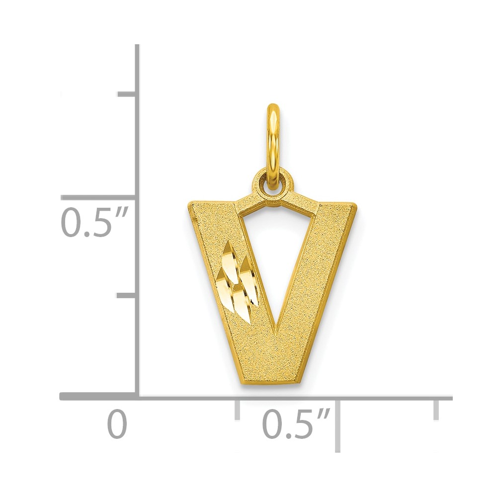 10k Initial V Charm (10C768V)