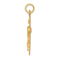 10K Solid Polished Crucifix Pendant view 2