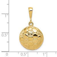 10K Yellow Gold Soccer Ball Charm view 3