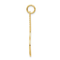 10K Yellow Gold Tennis Racquet Charm view 2