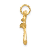 10K Solid Karate Person Charm view 2