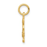10K Yellow Gold Diamond-cut Skier Charm view 2