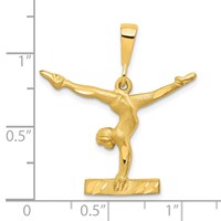 10K Solid Gymnast Charm view 3