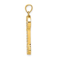 10K CZ Key Pendant view 2