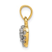 10K CZ Cluster Small Heart Charm view 2